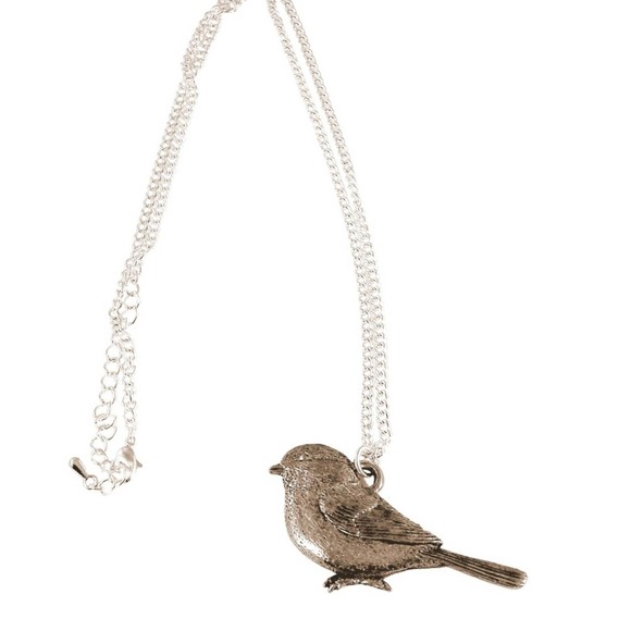 Pewter chickadee necklace 1671 - Picture 3 of 4